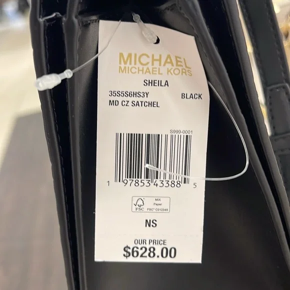 Michael Kors Sheila Medium Sequined Floral Print CZ Satchel
Black
NWT - Picture 6 of 16